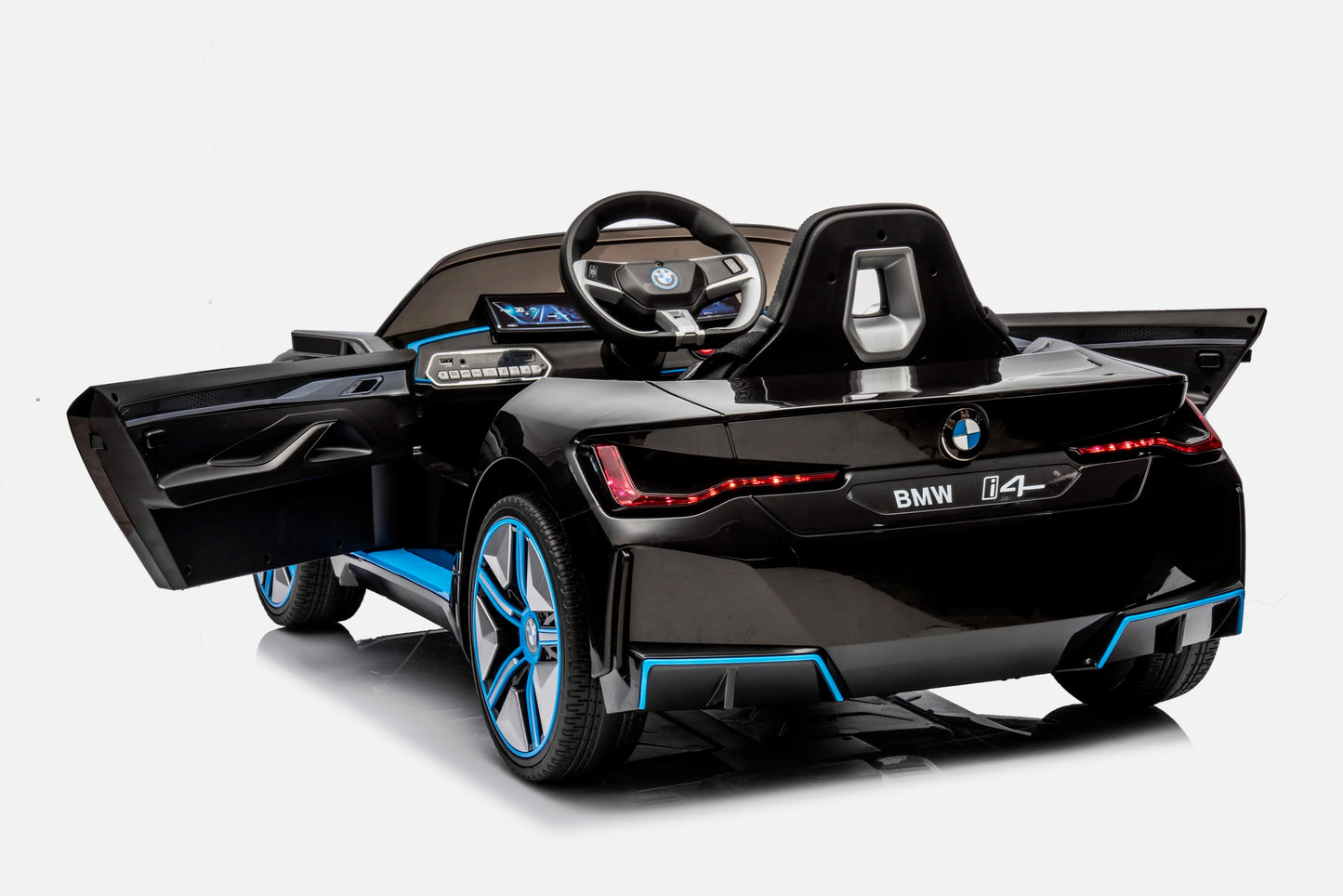 Licensed BMW i4 Electric 12V Kids Ride on Toy Car With Remote UPGRADED- BLACK