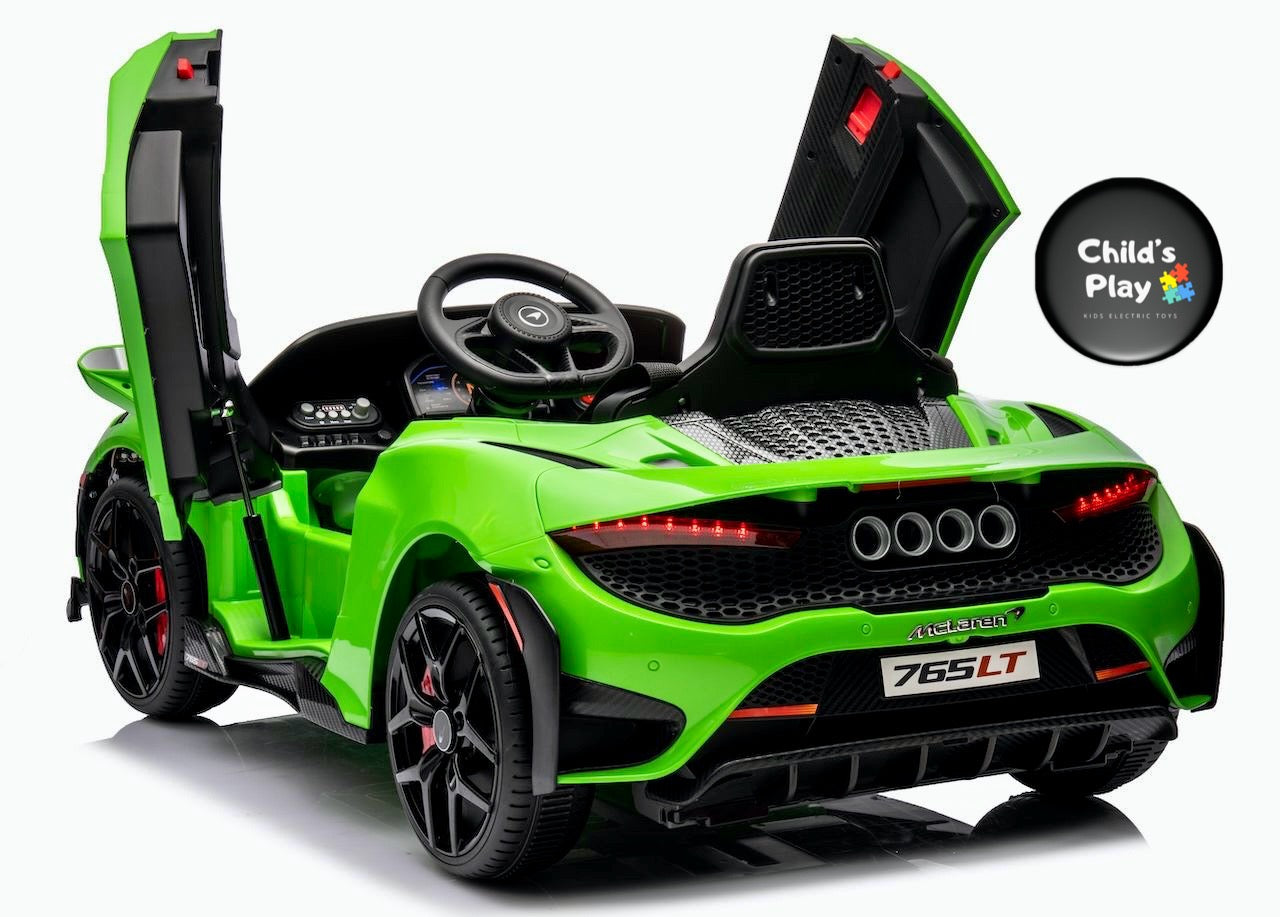 Licensed Mclaren 765LT Electric 12V Kids Ride on Toy Car With Remote - GREEN