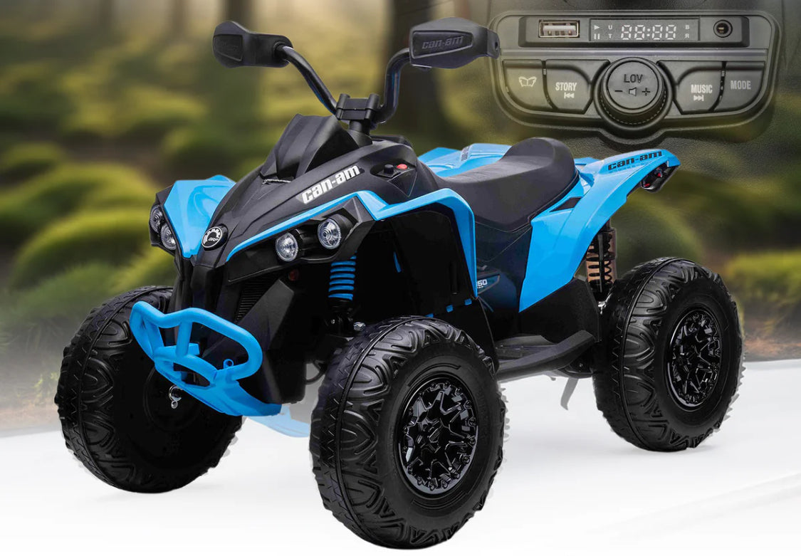 New Licensed Cam-Am Maverick Kids Ride on Electric 24V Quad Bike ATV - x3 Colours *LOW STOCK*