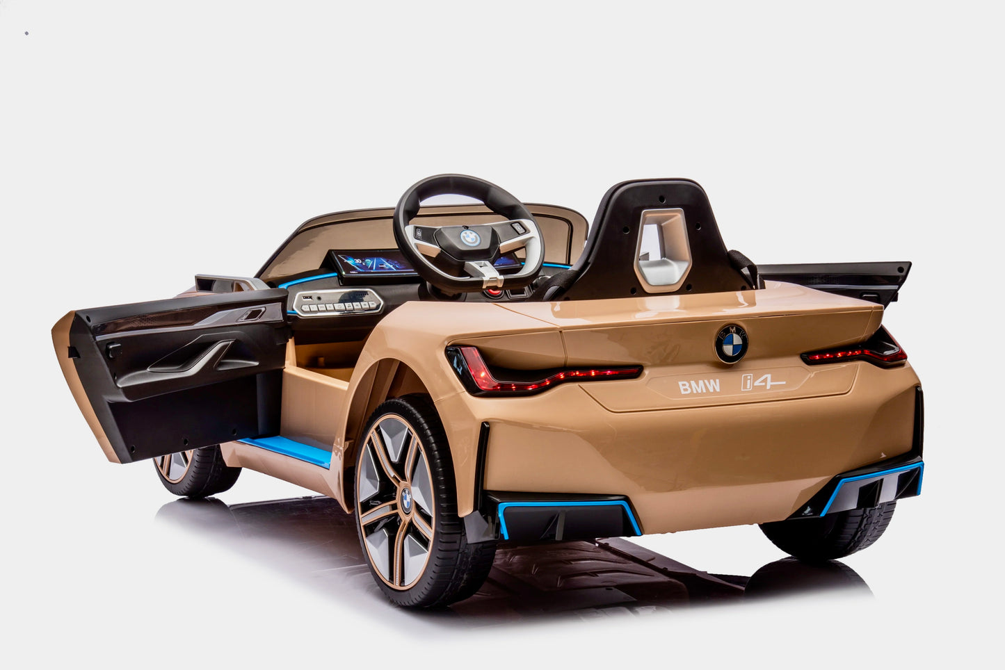 Licensed BMW i4 Electric 12V Kids Ride on Toy Car With Remote UPGRADED - GOLD