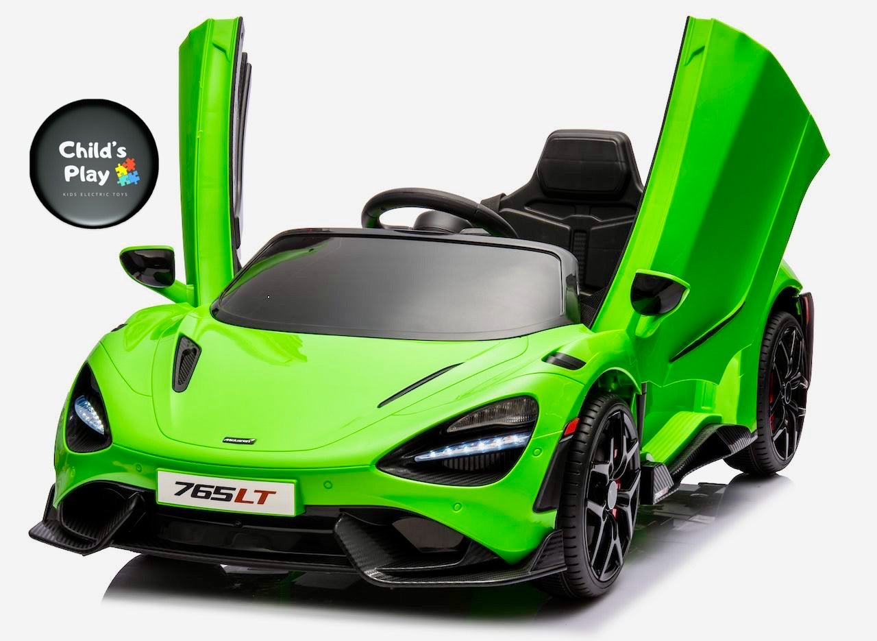 Licensed Mclaren 765LT Electric 12V Kids Ride on Toy Car With Remote - GREEN